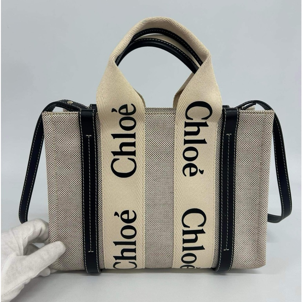 Authentic Chloe Linen crossbody bag
